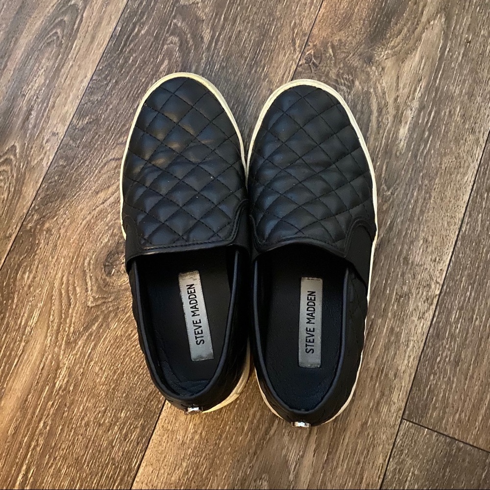 black steve madden slip ons